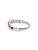Solid 18k Custom Ruby Diamond Baguette Ring