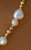 Irregular Baroque Gold Bead String Of Pearl Necklace