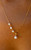 Offset Adjustable Pearl Lariat Necklace