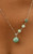 Adjustable Offset Jade Necklace Silver