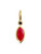 Solid 14k Ruby & Onyx Birthstone Pendant