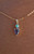 Solid 14k Tanzanite & Turquoise Birthstone Pendant