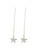 Floral Pearl Threader Earrings