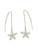 Floral Pearl Threader Earrings