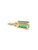 Solid 14k Lab Emerald & Agate Birthstone Pendant