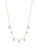 Solid 14k Round Pearl Diamond Dangle Necklace