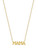 Solid 14k Dainty Mama Necklace