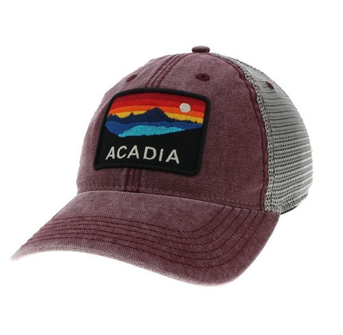 BURGUNDY/GREY TRUCKER DTA ACADIA HORIZO HAT-1077886