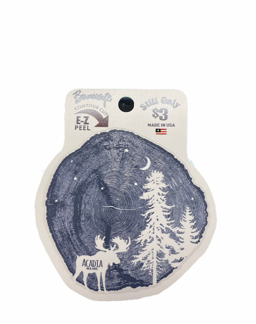 WOODCUT MOOSE STICKER