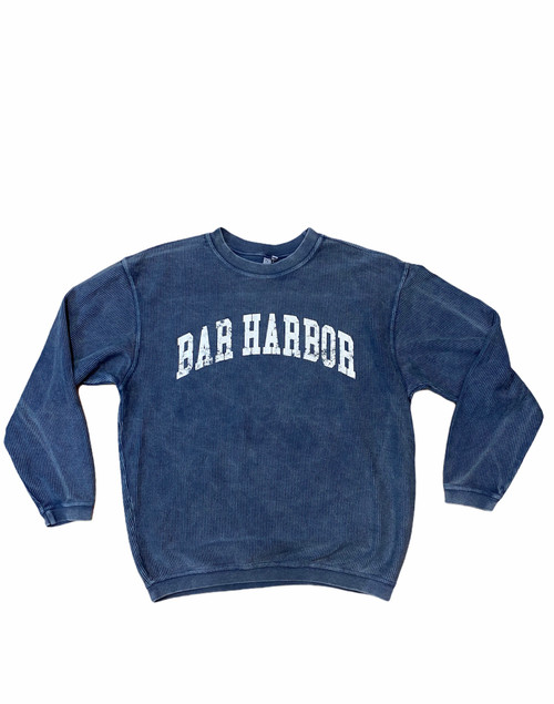 NAVY CORDED SWEATSHIRT