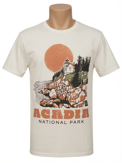 ACADIA DRAWN LIGHTHOUSE