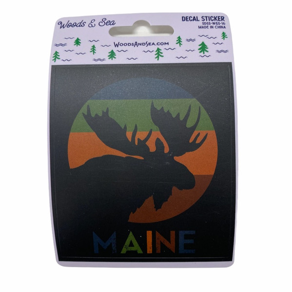 Moose Maine Sticker 