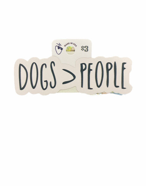 DOG OVER PEOPLE STICKER