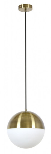 Mele Large Squat Pendant Ash Wood with Opal Glass Lighting Direct