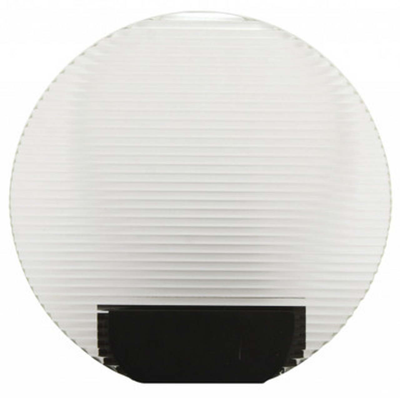 Clear round ribbed glass