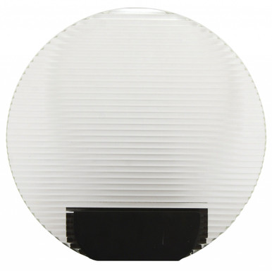 Clear round ribbed glass