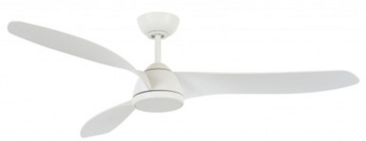 White ceiling fan with 52" blades