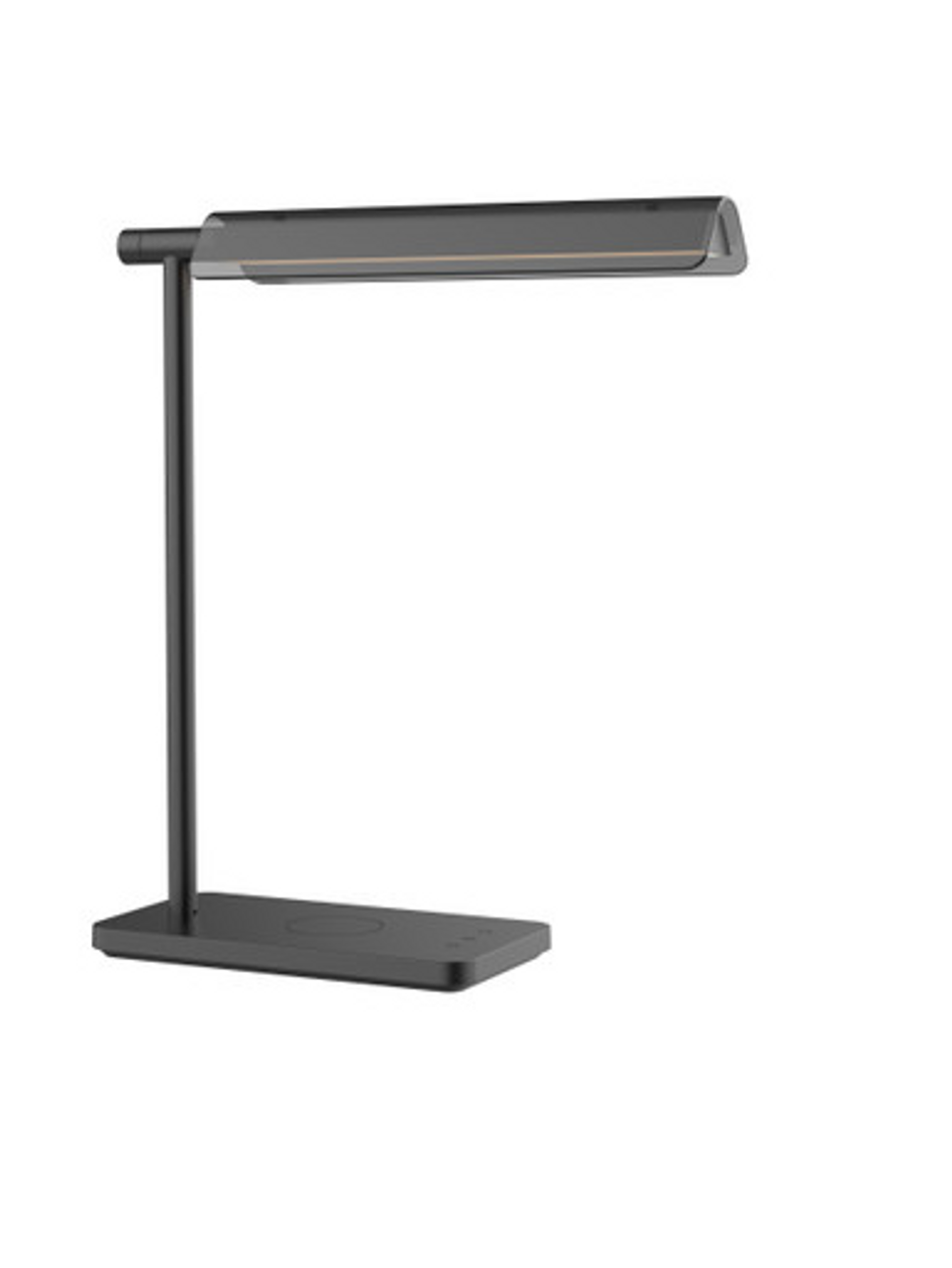 Black table lamp with rotational light source