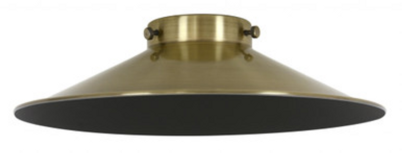 Antique brass metal shade part of our Manor range