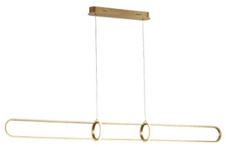 Brass 1.8m linear bar pendant