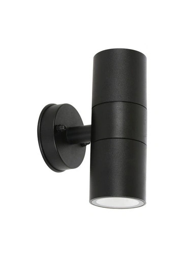 Black two-light pillar with IP65 rated