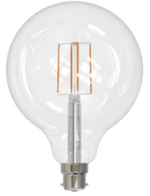 LED G125 BC/B22 clear bulb