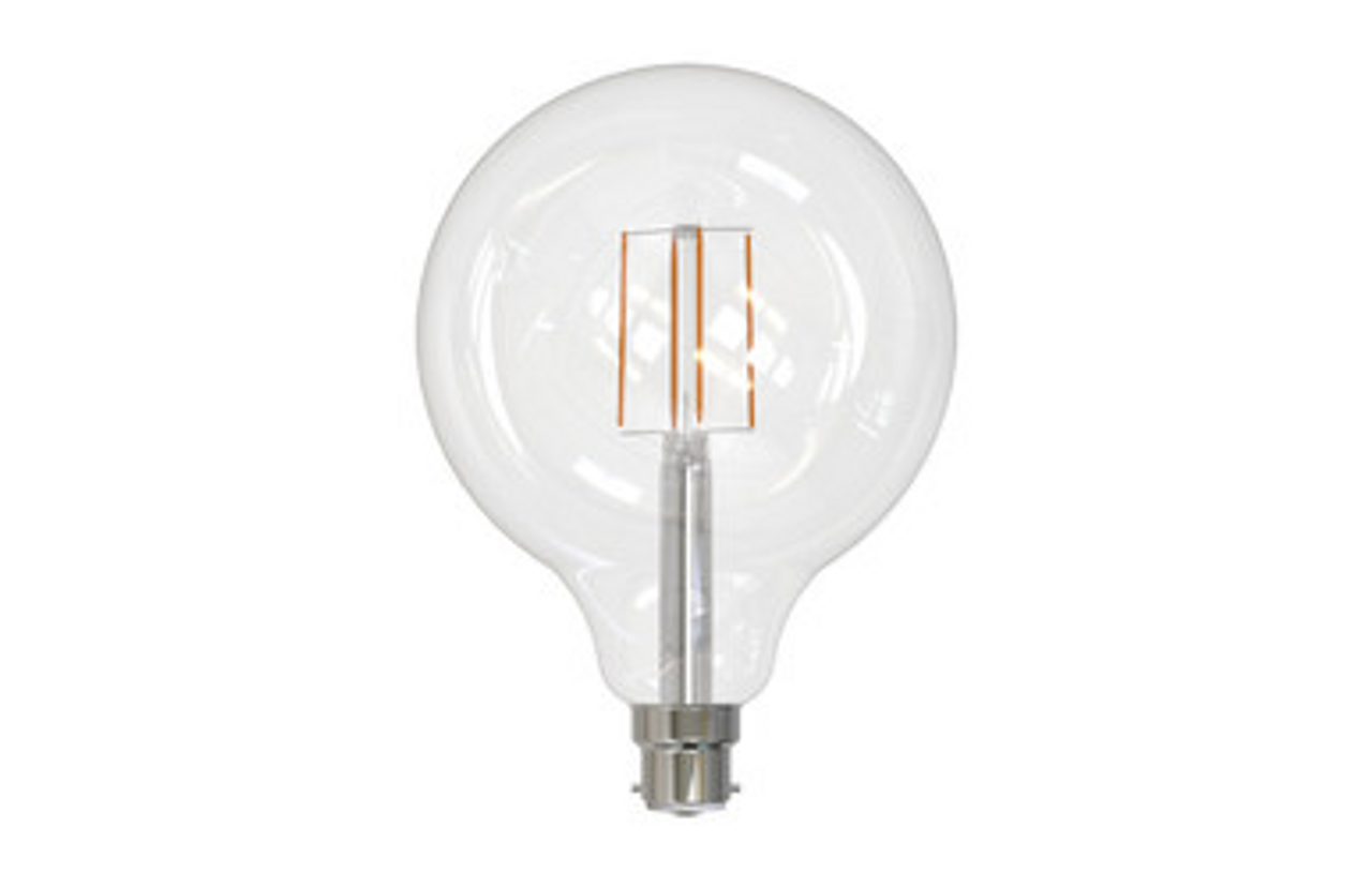 LED G125 B22 clear bulb