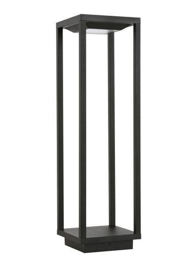 Black textured finish bollard 24v