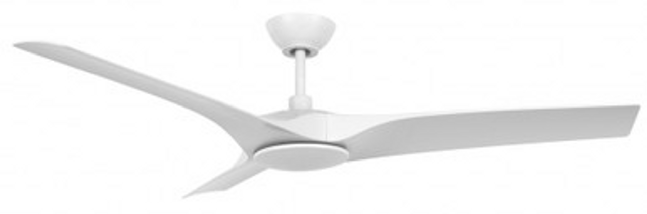 White DC ceiling fan with 52" blades