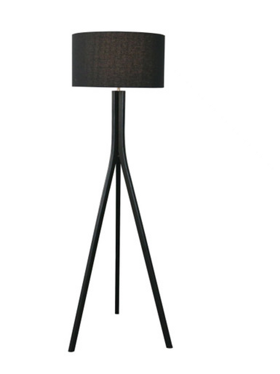 Ashwood black floor lamp with black shade