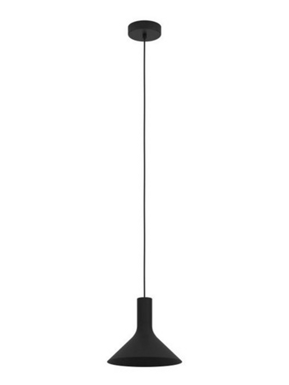 Black pendant with cone-like shade