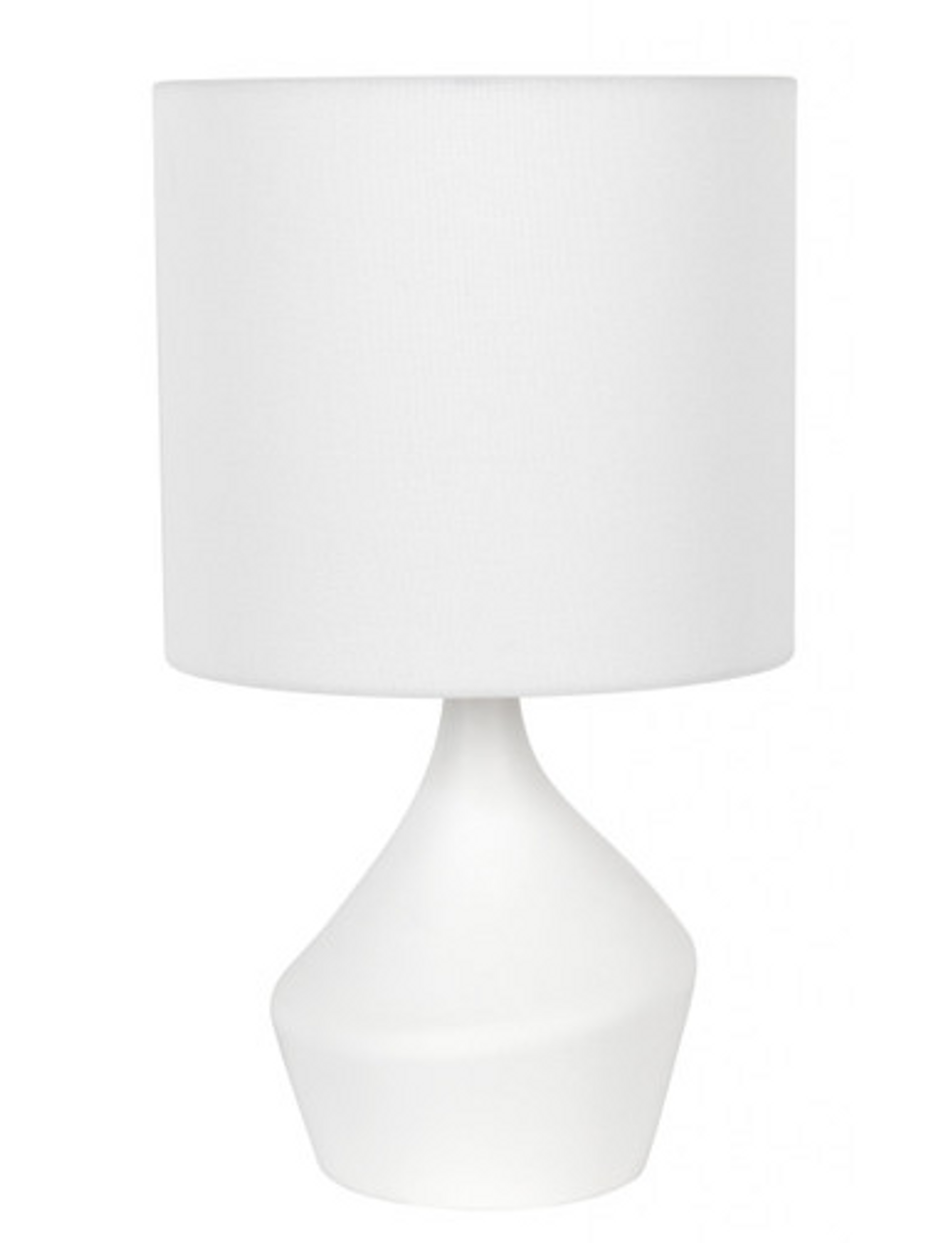 White gypsum table lamp