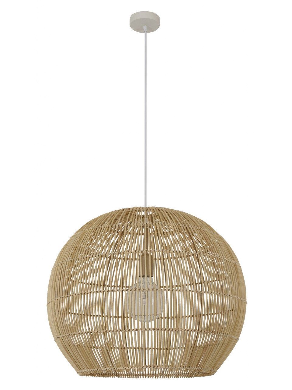 Natural woven 600mm round pendant