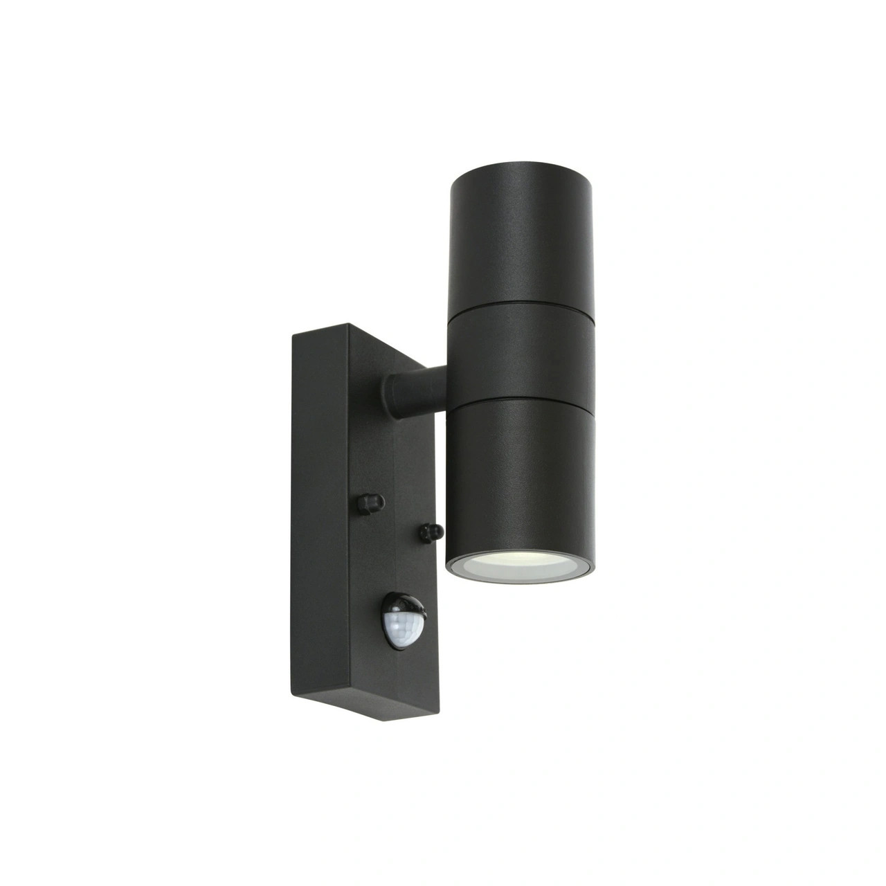 Black wall light with sensor