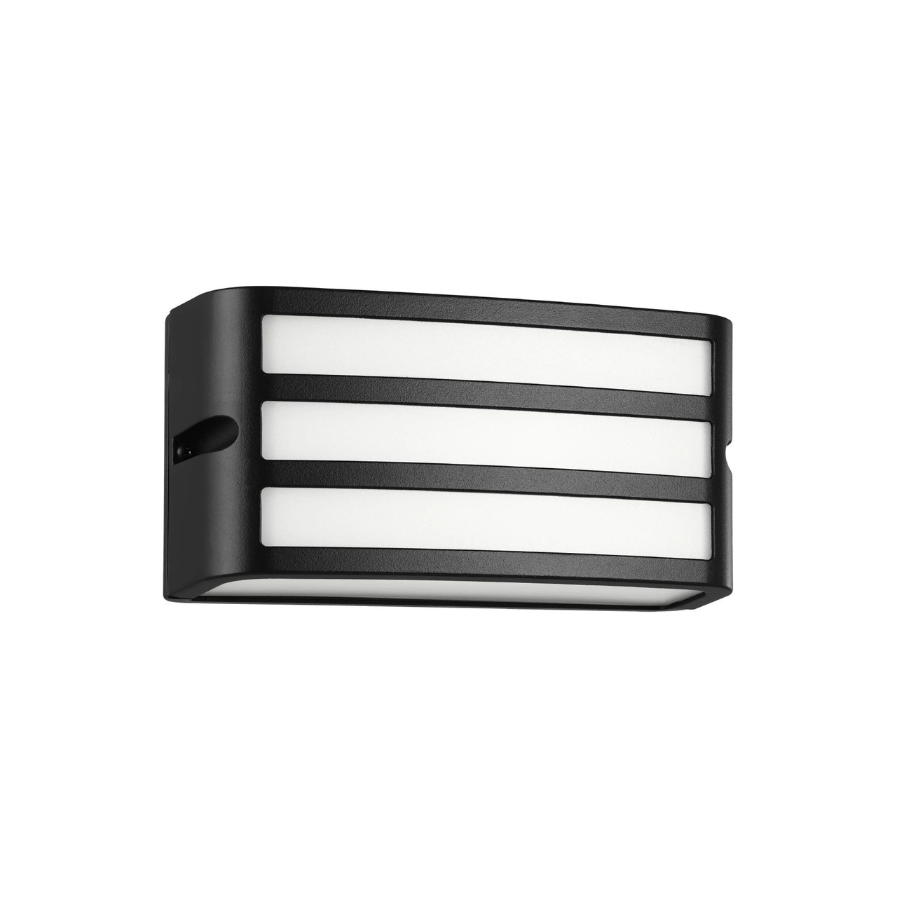Black wall light with grill IP54 rated