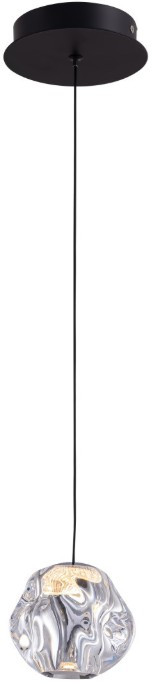 Chrome pendant with black base