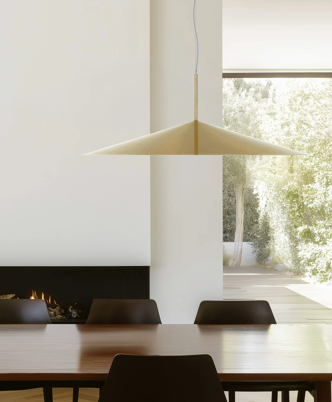 LED PENDANT AGED BRASS