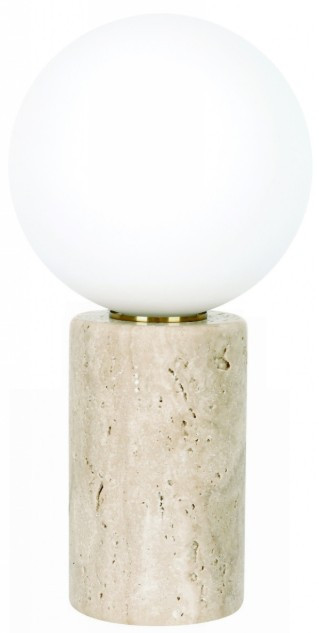 Travertine marble base table lamp