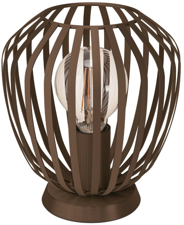 Bronze cage style table lamp