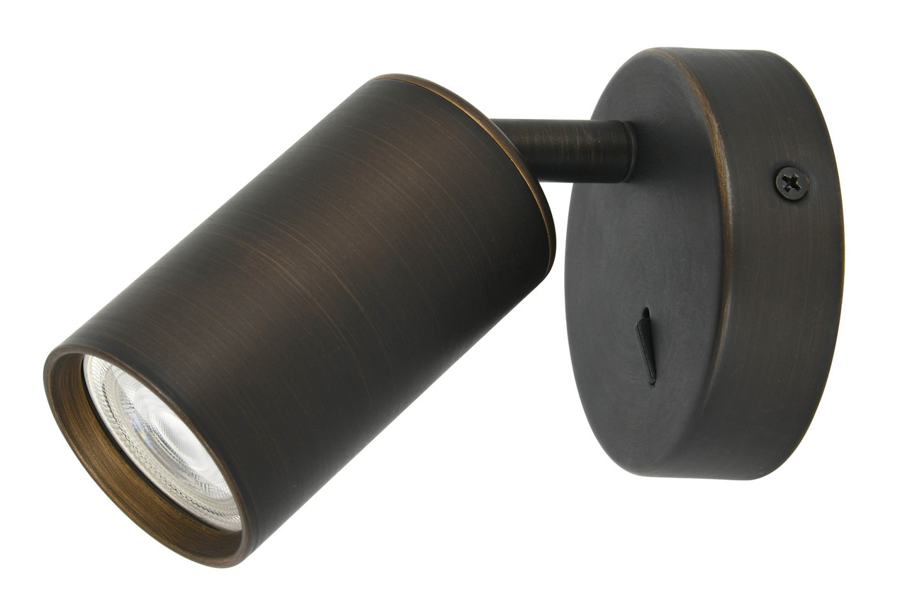 Bronze spotlight with adjustable head