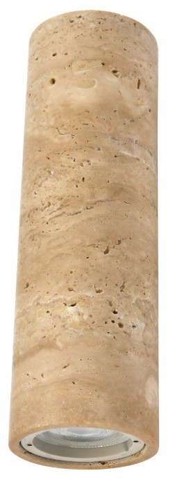 Travertine finish column wall light