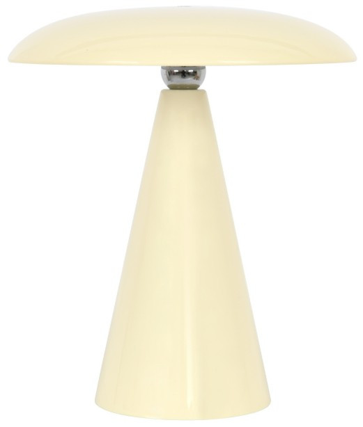 Mushroom style table lamp in cream