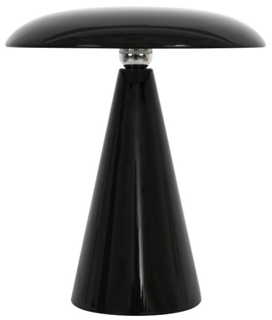 Mushroom style table lamp in black