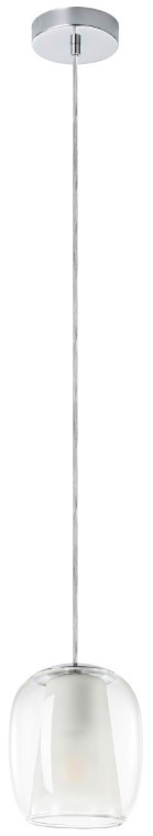 Chrome pendant with clear glass