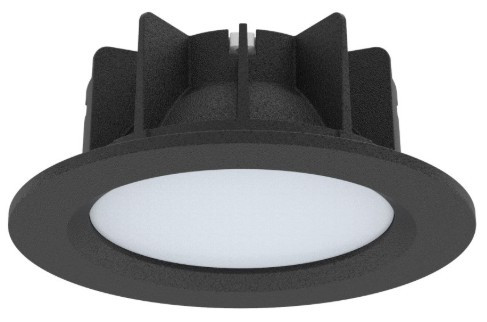Black fixed downlight