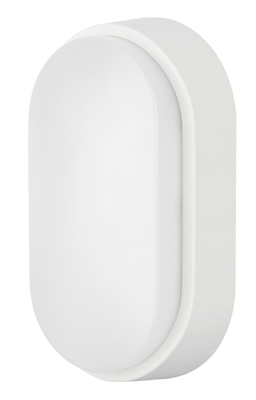 LED outdoor oval wall light in white