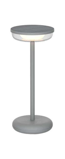Grey table lamp with IP44 rating