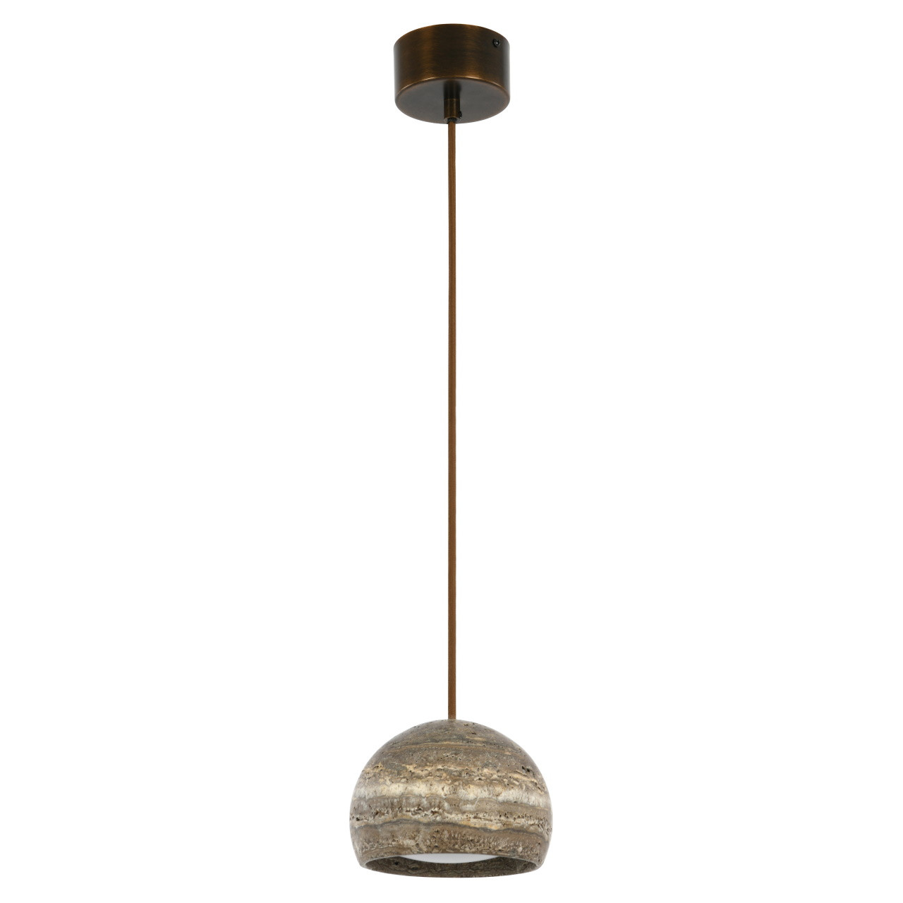 Silver travertine 160mm pendant