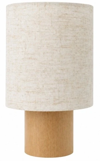 Natural table lamp with white shade