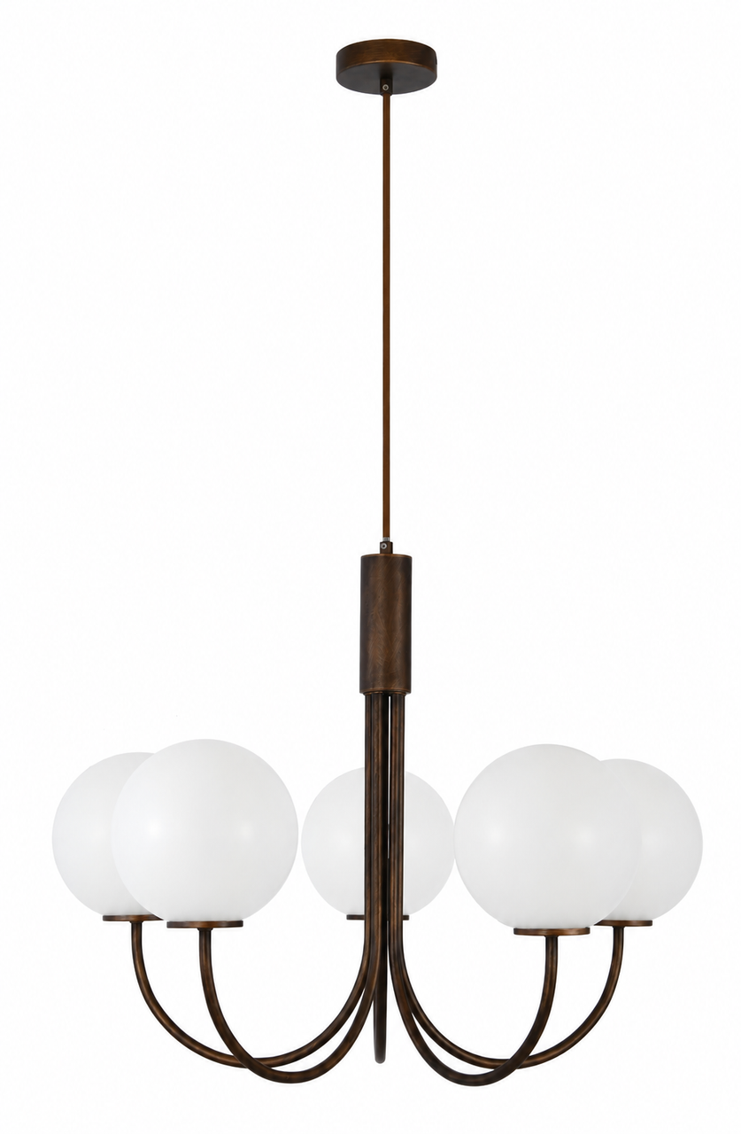 Capolino 5 Light Pendant Body Bronze